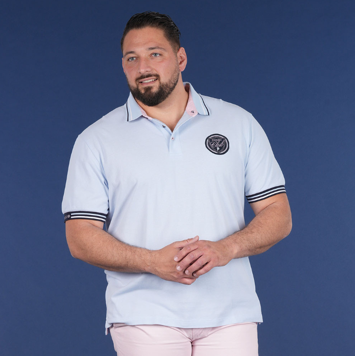 Polo Manches courtes bleu clair, collection Le Club
