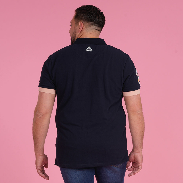 Polo manches courtes Ruckfield, bleu marine, collection Flowers of Rugby