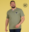 T-shirt kaki col tunisien à manches courtes Ruckfield Flowers of Rugby