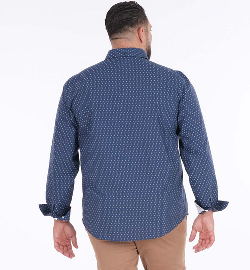 Chemise bleu no-iron à manches longues Ruckfield Ligne City