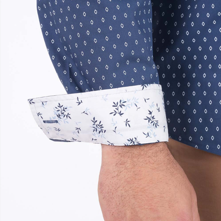 Chemise bleu no-iron à manches longues Ruckfield Ligne City