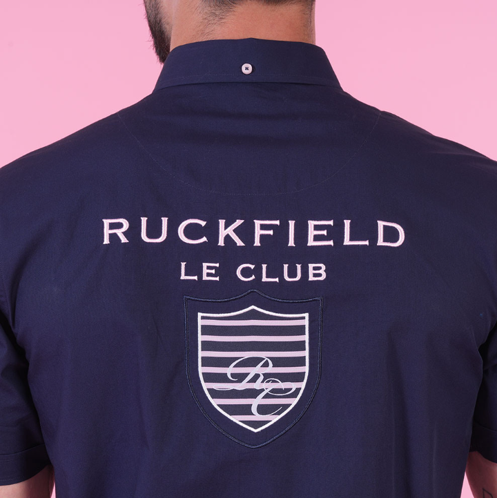 Chemise manches courtes Ruckfield, bleu marine, Collection Le Club