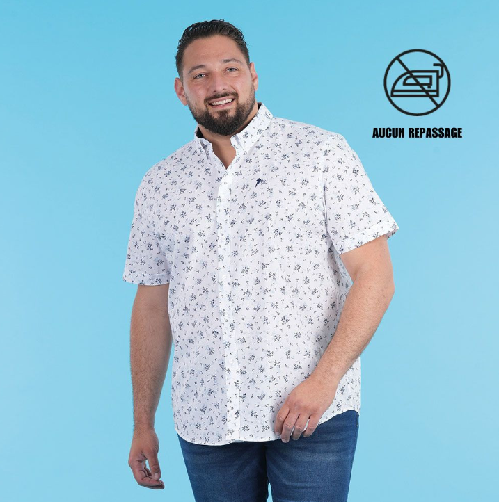 Chemise manches courtes Blanche No-Iron Ruckfield Ligne City