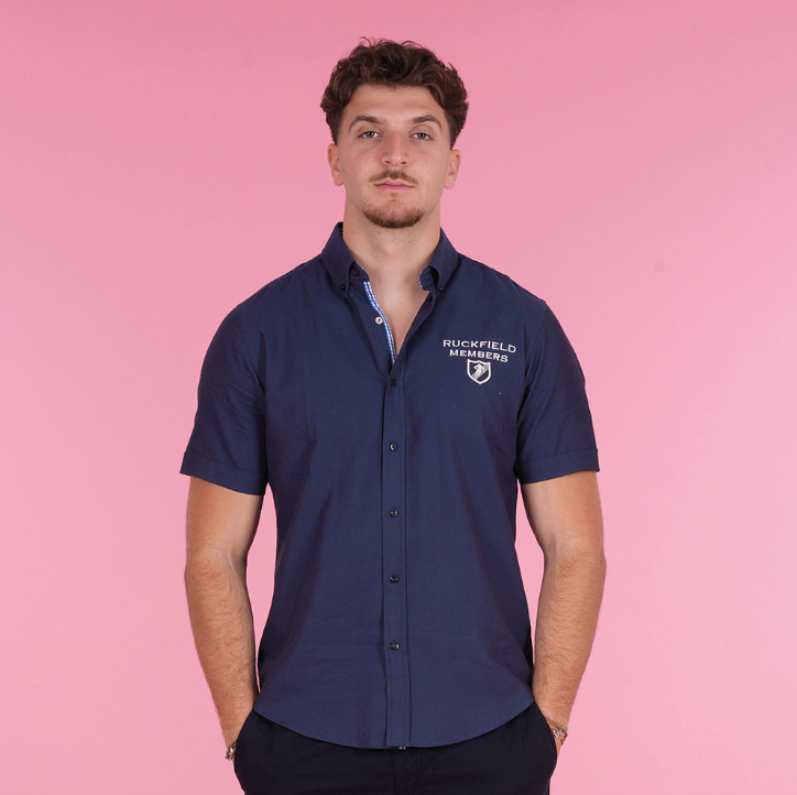 Chemise manches courtes bleue Ruckfield, Members Club House Rugby