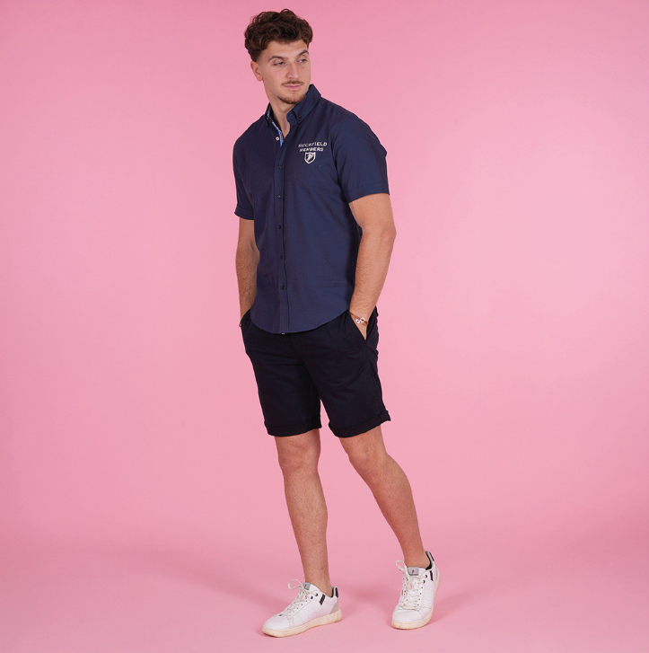 Chemise manches courtes bleue Ruckfield, Members Club House Rugby