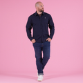 Chemise no-iron à manches longues Ruckfield essentiel bleu marine