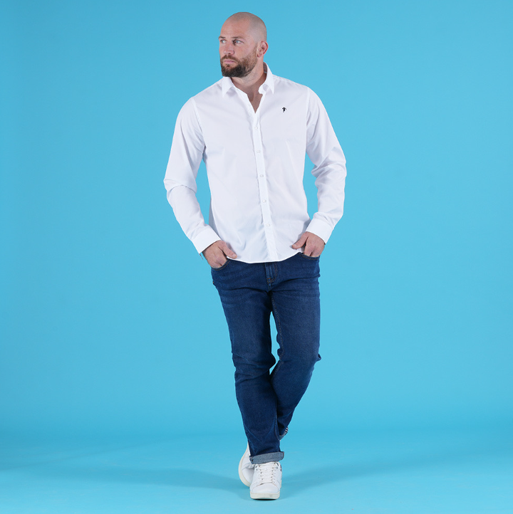 Chemise no-iron à manches longues Ruckfield essentiel blanc