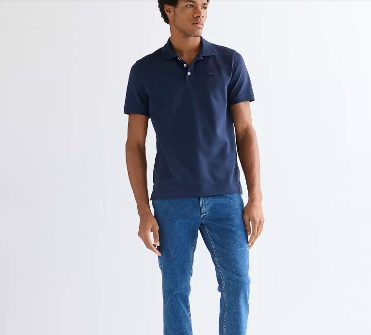 Polo manches courtes Wrangler, bleu marine