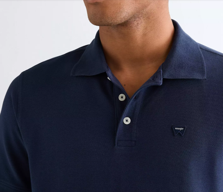 Polo manches courtes Wrangler, bleu marine