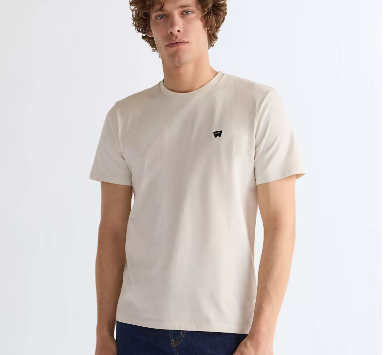 T-shirt manches courtes Wrangler, blanc cassé