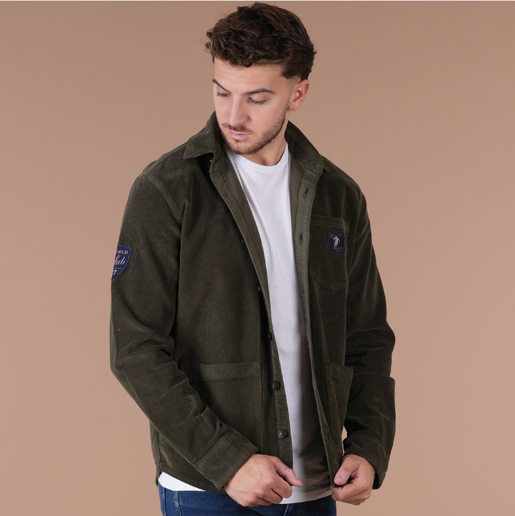 Veste en velours Ruckfield Le Club vert forêt