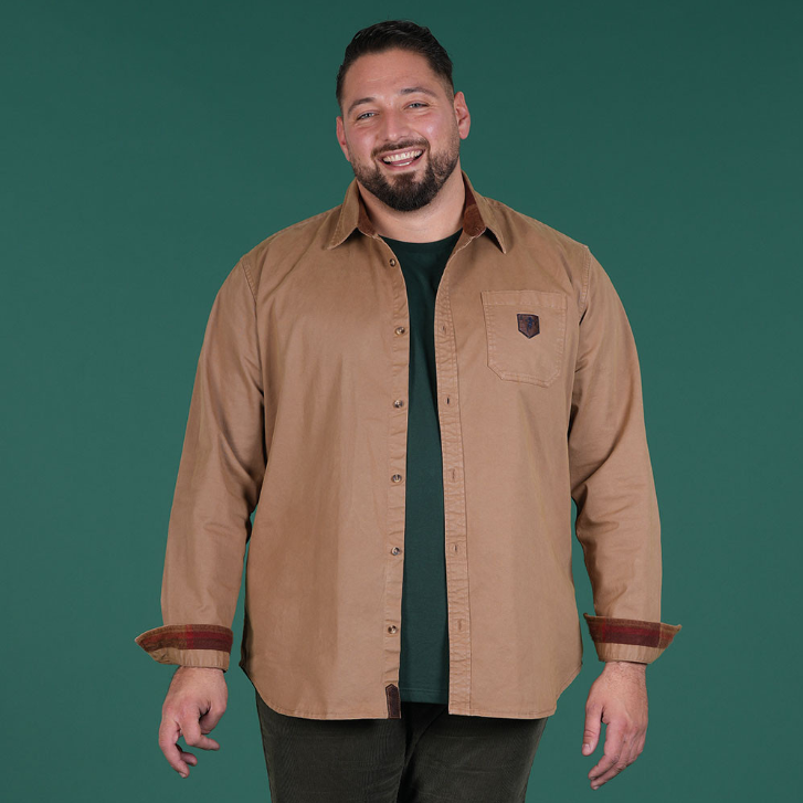 Surchemise beige foncé Autumn Rugby Camp