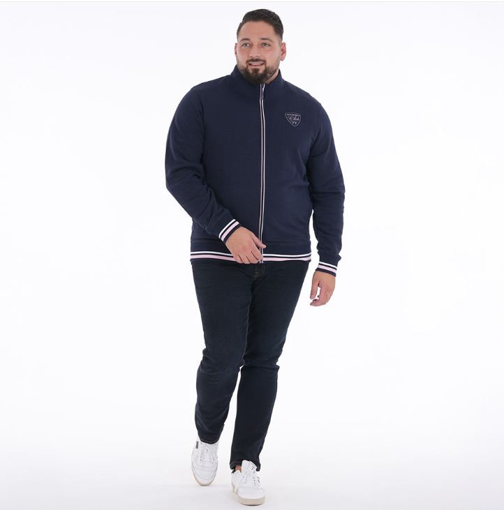 Sweat zippé bleu marine Ruckfield Le Club