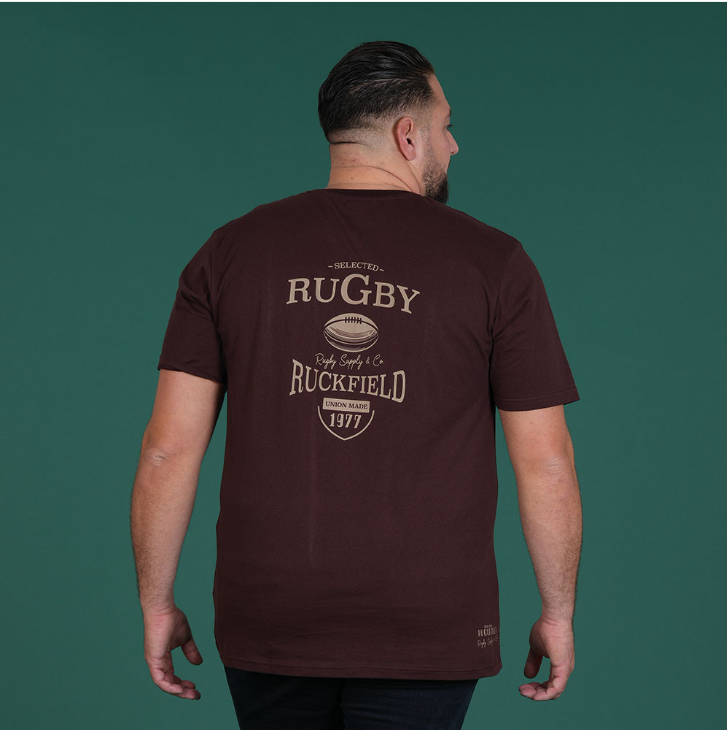 T-shirt bordeaux Ruckfield Selected Rugby