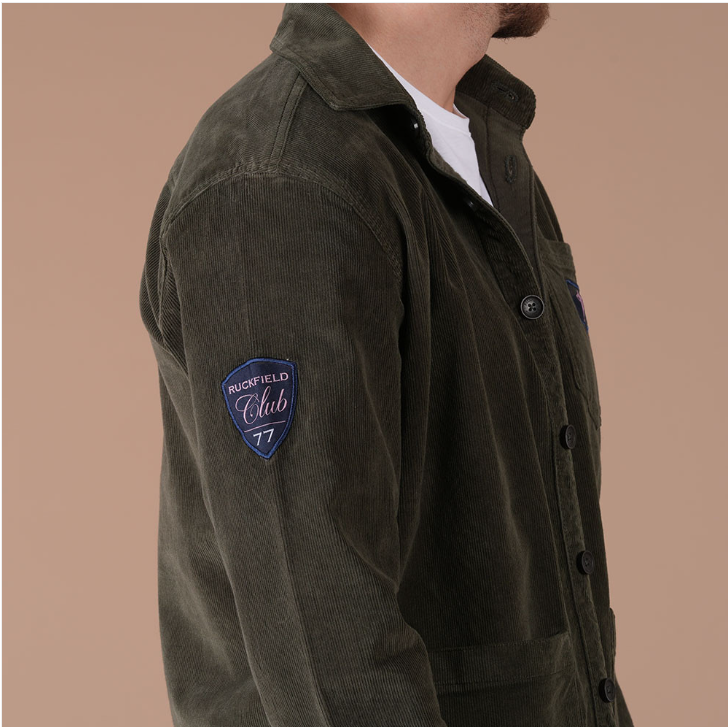 Veste en velours Ruckfield Le Club vert forêt