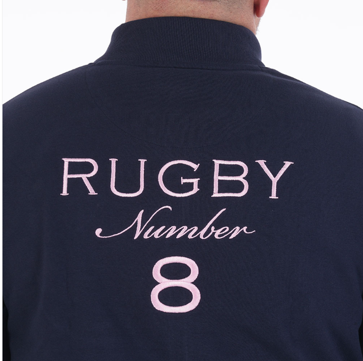 Sweat zippé bleu marine Ruckfield Le Club