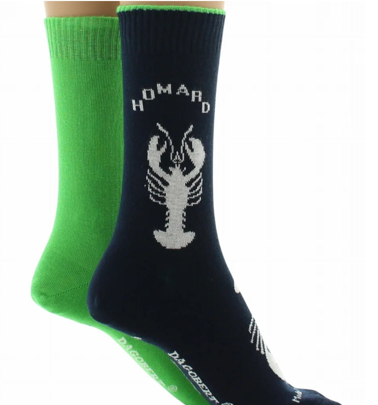 Chaussettes Dagobert, Réversible, Homard