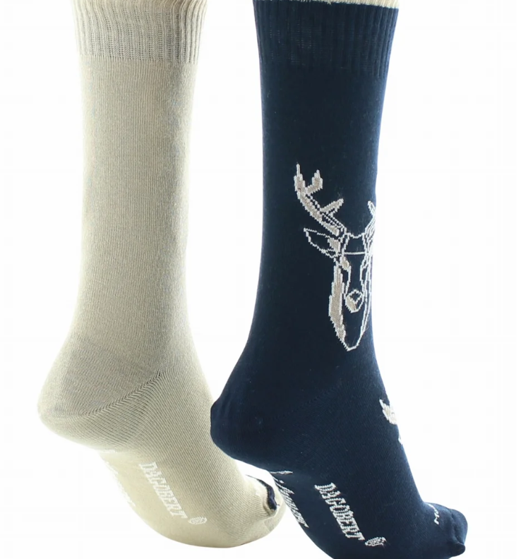 Chaussettes Dagobert, Réversibles, Cerf
