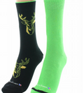 Chaussettes Dagobert, Réversibles, Cerf