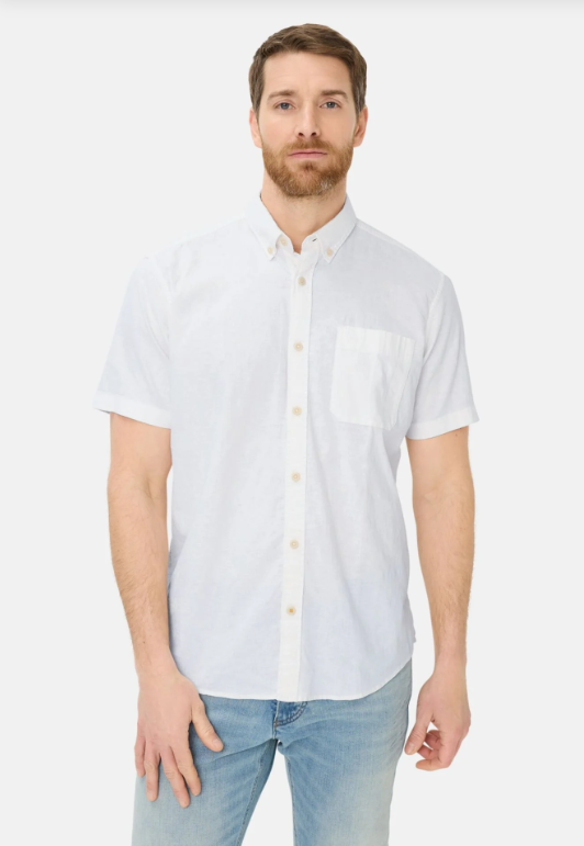Chemise à manches courtes Camel Active en mélange de lin