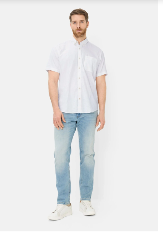 Chemise à manches courtes Camel Active en mélange de lin