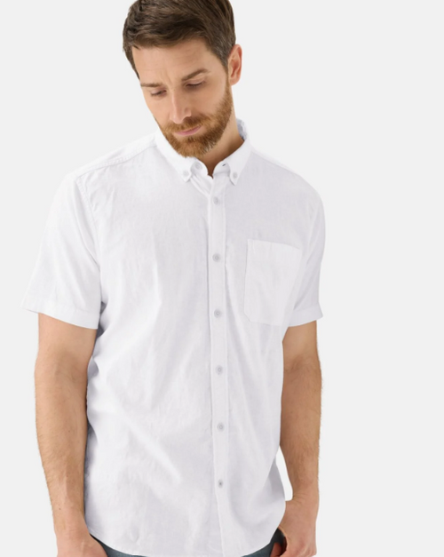 Chemise à manches courtes Camel Active en mélange de lin