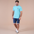 T-shirt à manches courtes Ruckfield French rugby club bleu turquoise