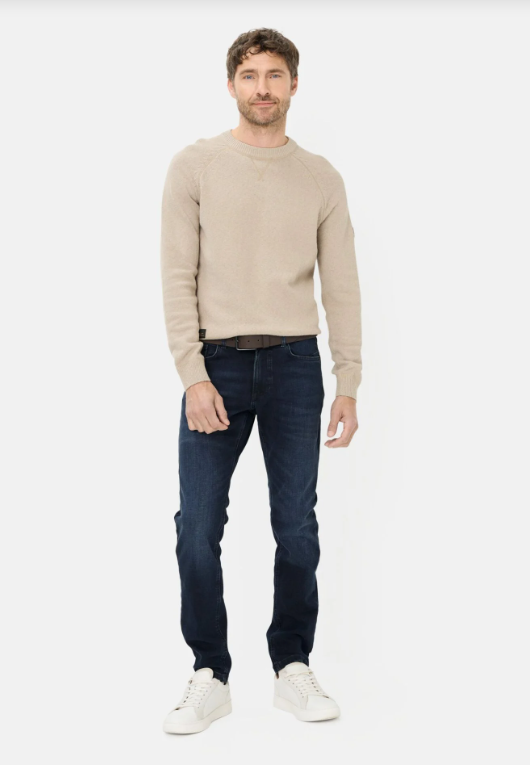 Jean Camel Active slim à 5 poches, bleu foncé