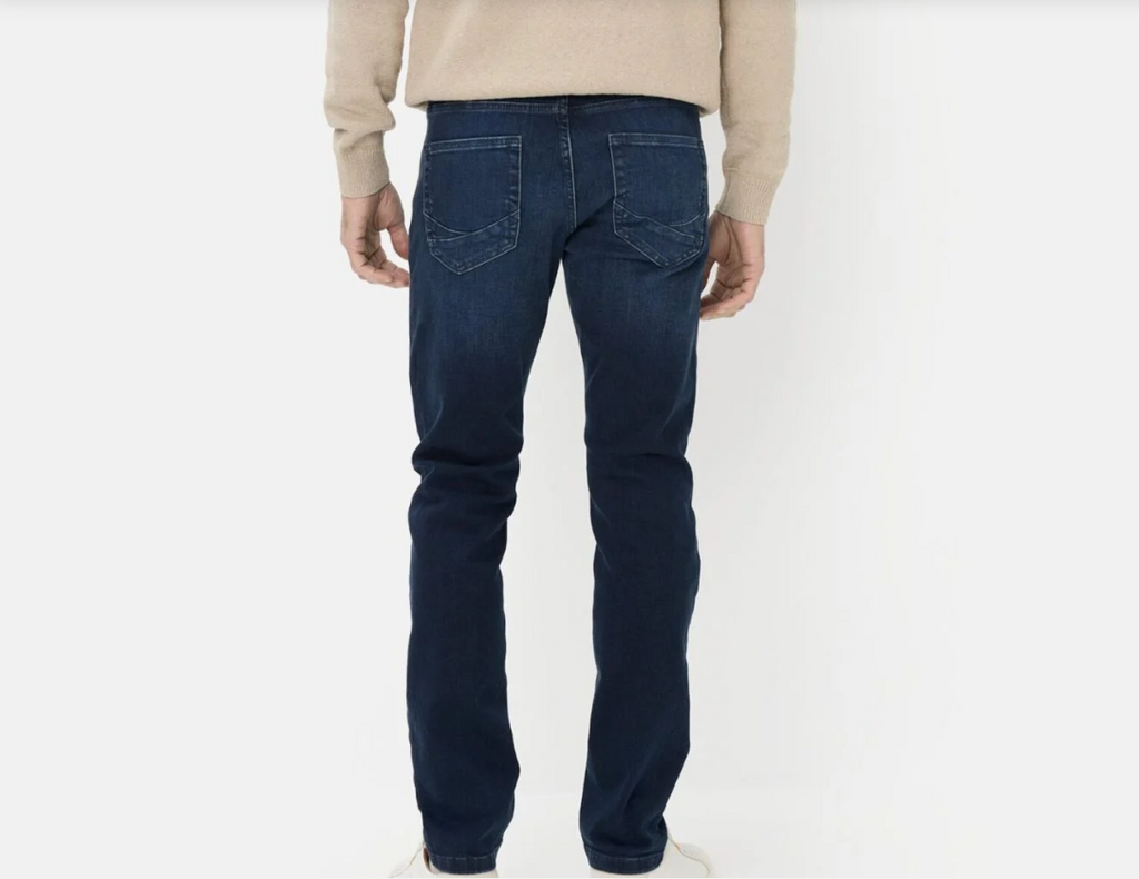 Jean Camel Active slim à 5 poches, bleu foncé