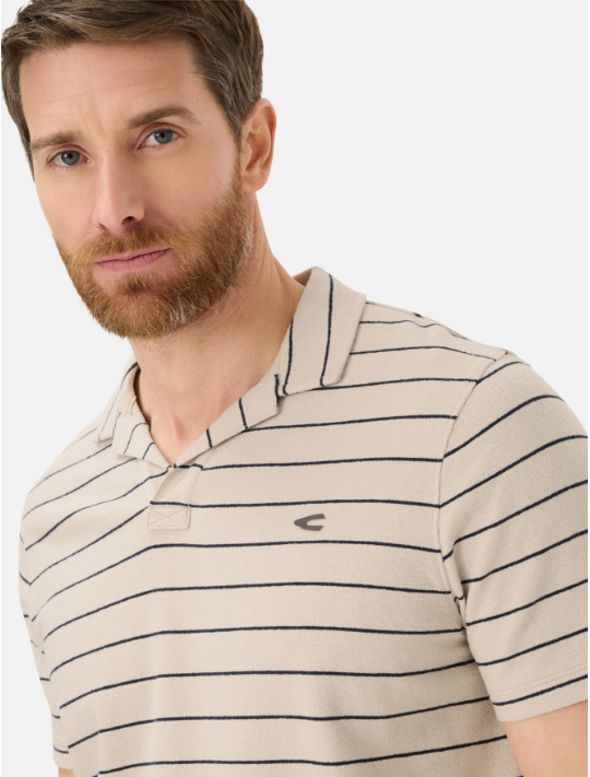 Polo avec détails contrastés Camel Active
