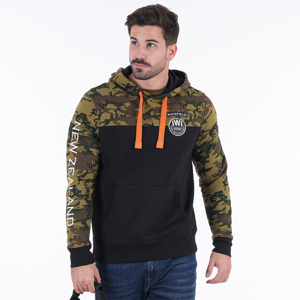 Sweat à capuche Ruckfield New Zealand Army noir