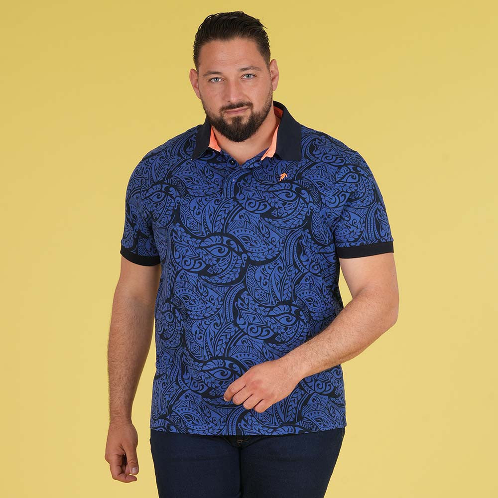 Polo Ruckfield Manches courtes bleu foncé, maori