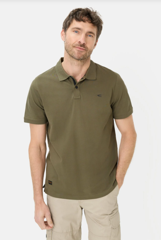 Polo manches courtes Kaki Camel Active