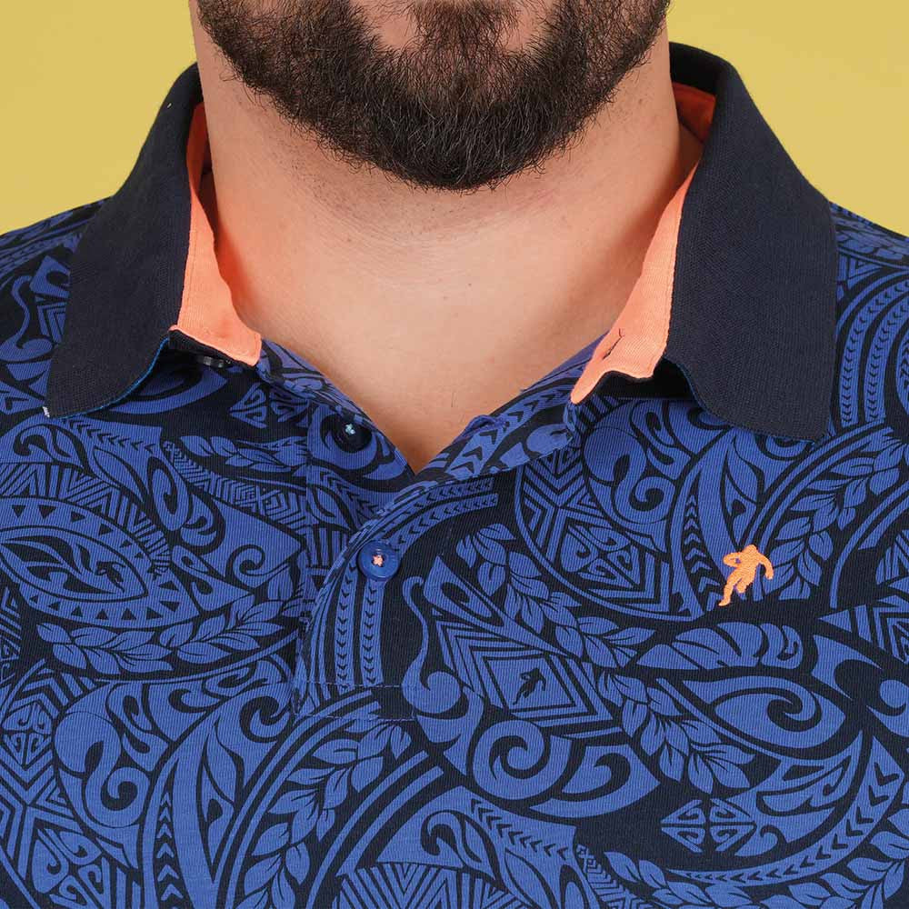 Polo Ruckfield Manches courtes bleu foncé, maori