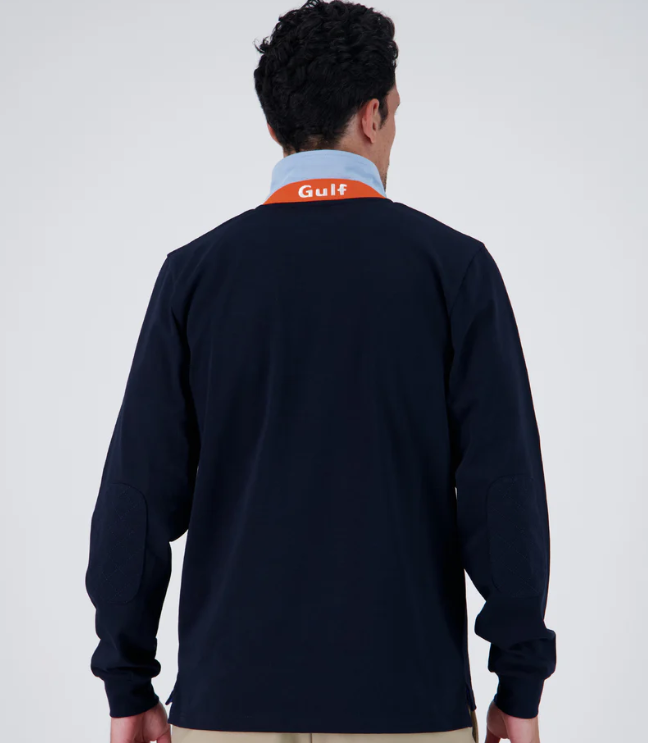 Polo manches longues Gulf, marine