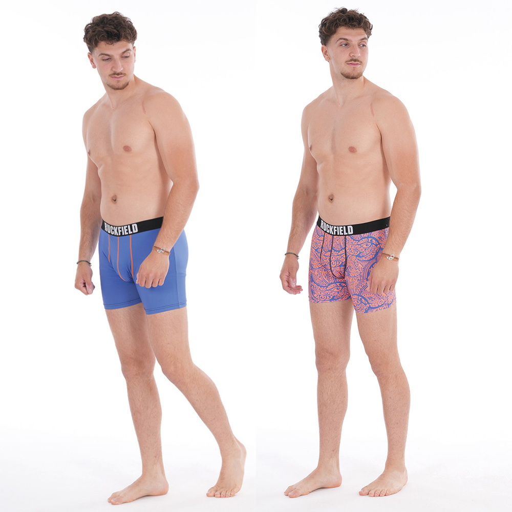 Lot de 2 boxers Ruckfield Rugby Maori orange vif