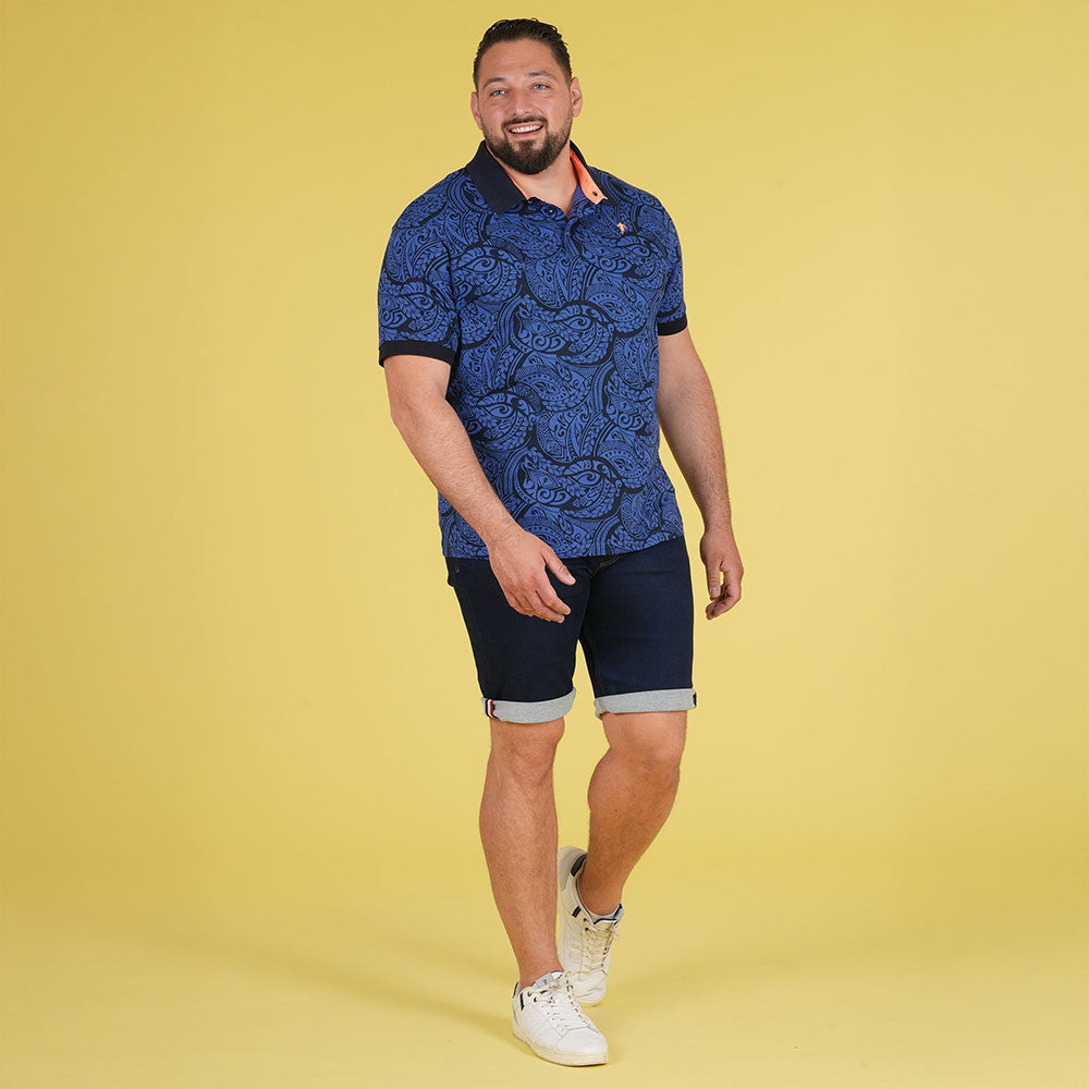 Polo Ruckfield Manches courtes bleu foncé, maori