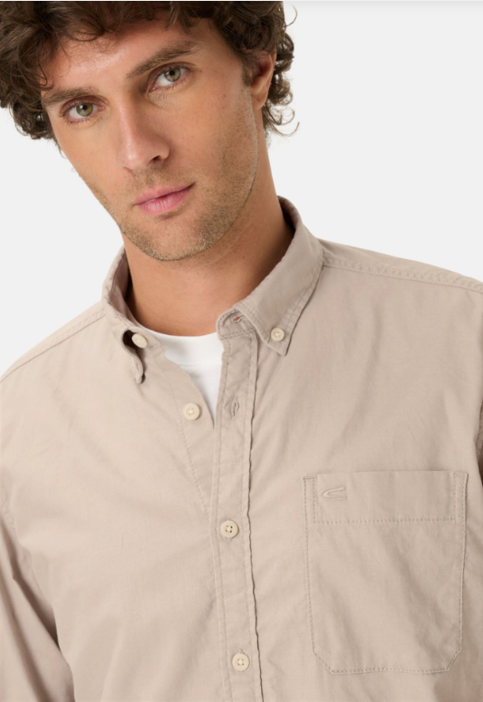 Chemise à manches longues Camel Active  pour homme en mélange lin-coton