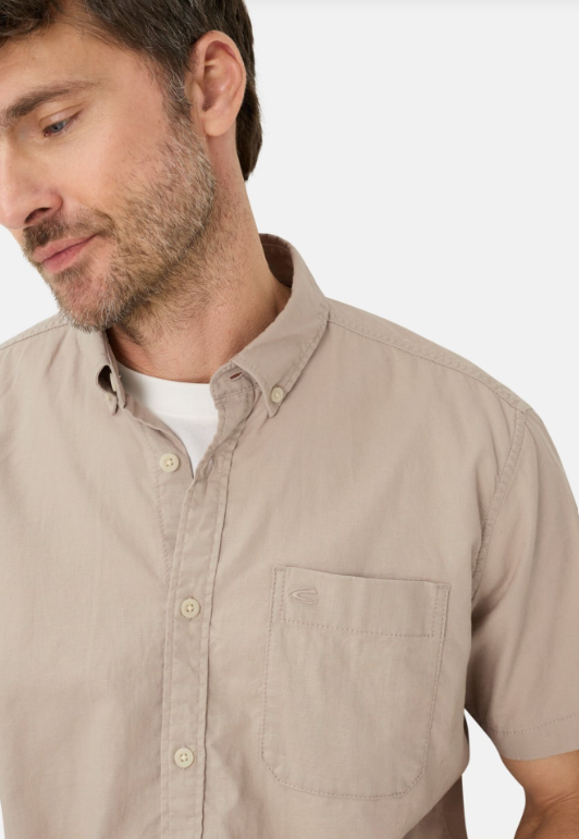 Chemise à manches courtes Camel Active en mélange de lin