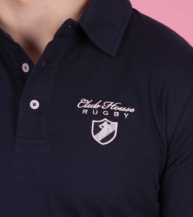 Polo bleu marine à manches courtes Ruckfield Members Rugby Club House