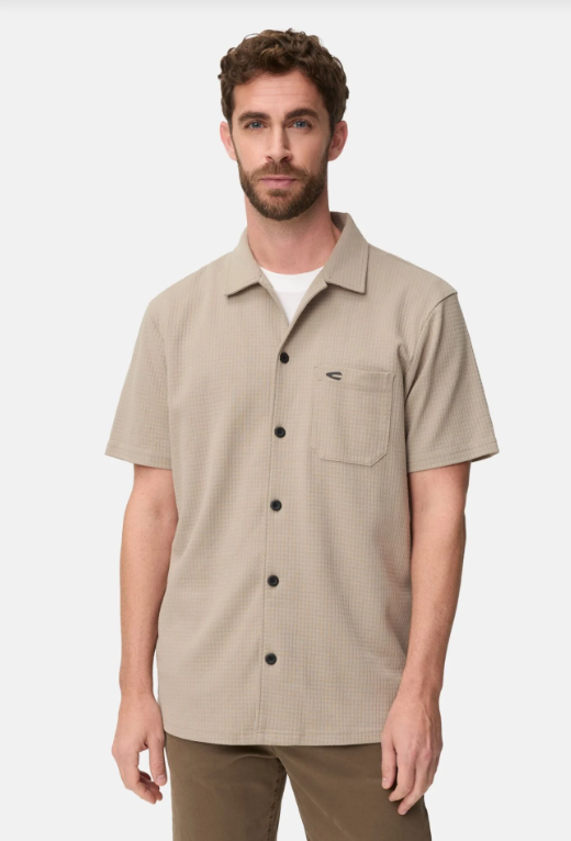Chemise à manches courtes Camel Active, avec poche poitrine