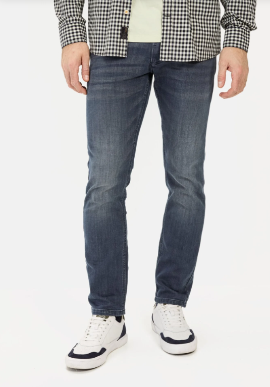 Pantalon Camel Active slim fit 5 poches en mélange de coton extensible