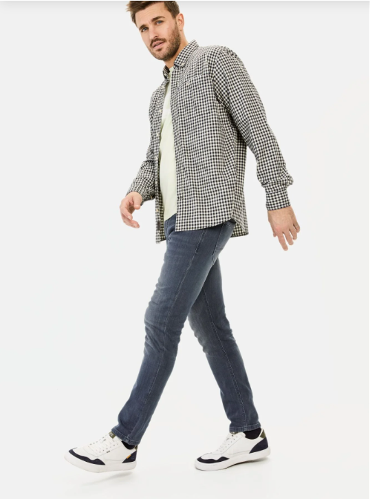 Pantalon Camel Active slim fit 5 poches en mélange de coton extensible