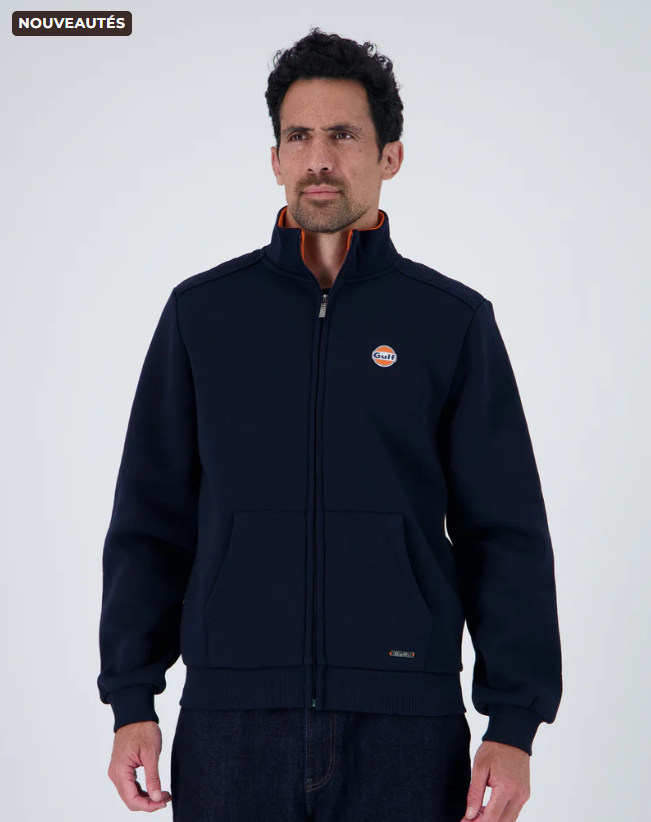 Sweat Zip Gulf, marine, Premium